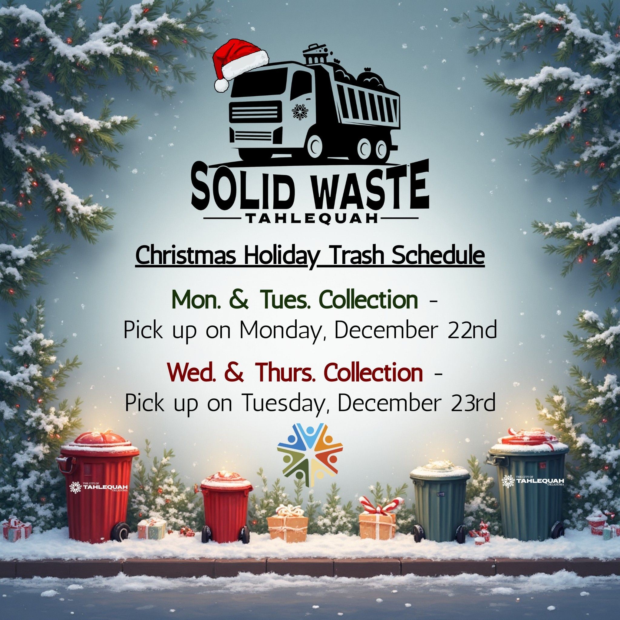 Christmas Holiday Trash Schedule 2025